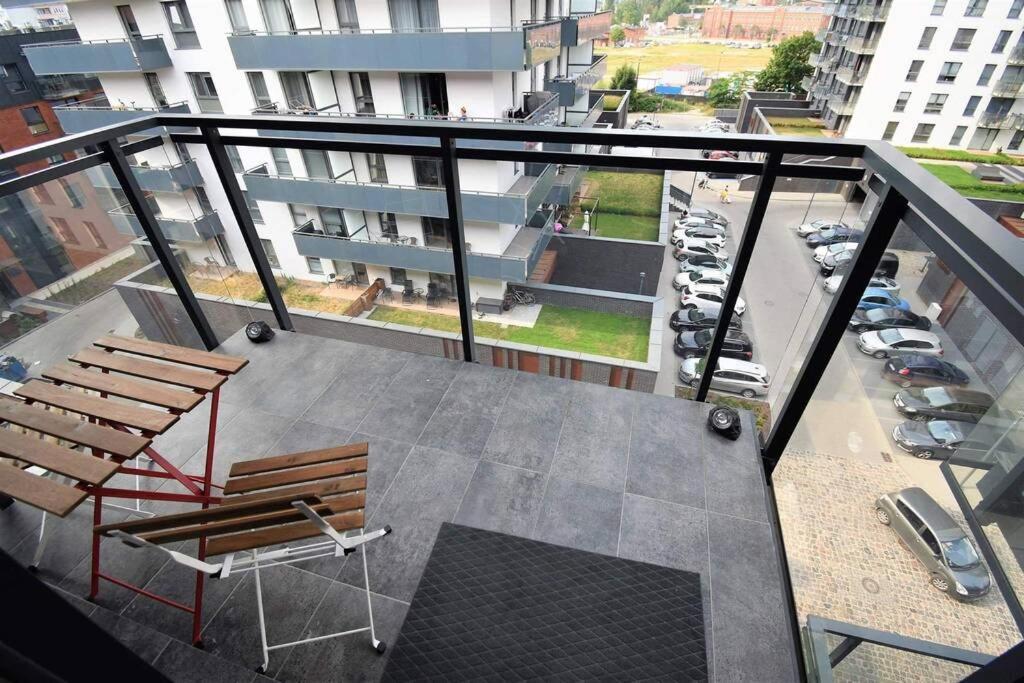 Apartament Blue Bastion Walowa 23C Z Klimatyzacja I Miejscem Parkingowym W Podziemnym Parkingu Gdańsk Exterior foto